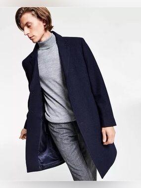 Ralph Lauren Luther Luxury Blend Overcoat Navy Size 42R NWT